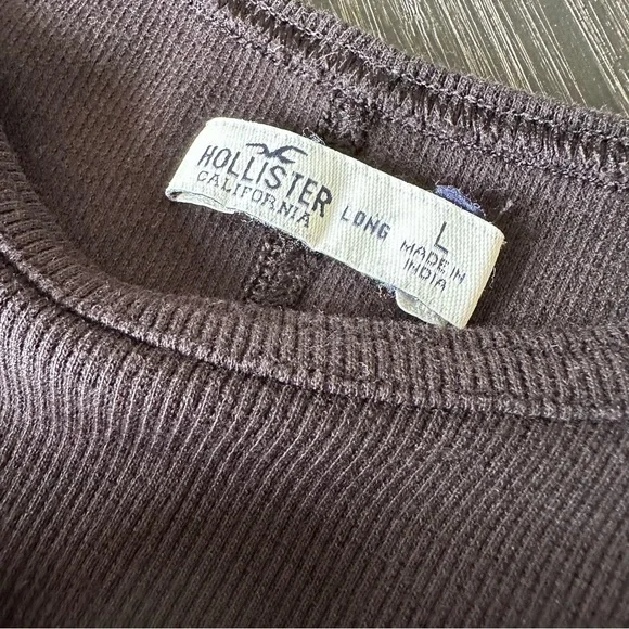 Hollister Ribbed High Neck Stretchy Knee-Length Tank Dress in Black, Large Long - Picture 7 of 11